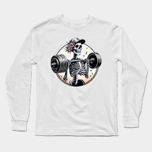 Deadlift Skeleton Long Sleeve T-Shirt